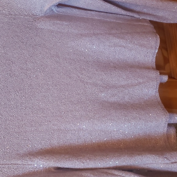 Glitter Sparkle Open Front Knitted & Knotted Sweater - Picture 3 of 11